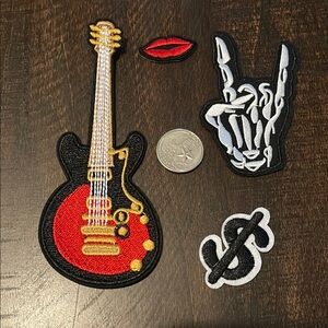 Rock and‎ Roll Embroidered Patch Set must bundle